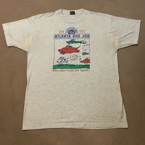 vintage 90’s single stitch Atlanta dog jog t shirt